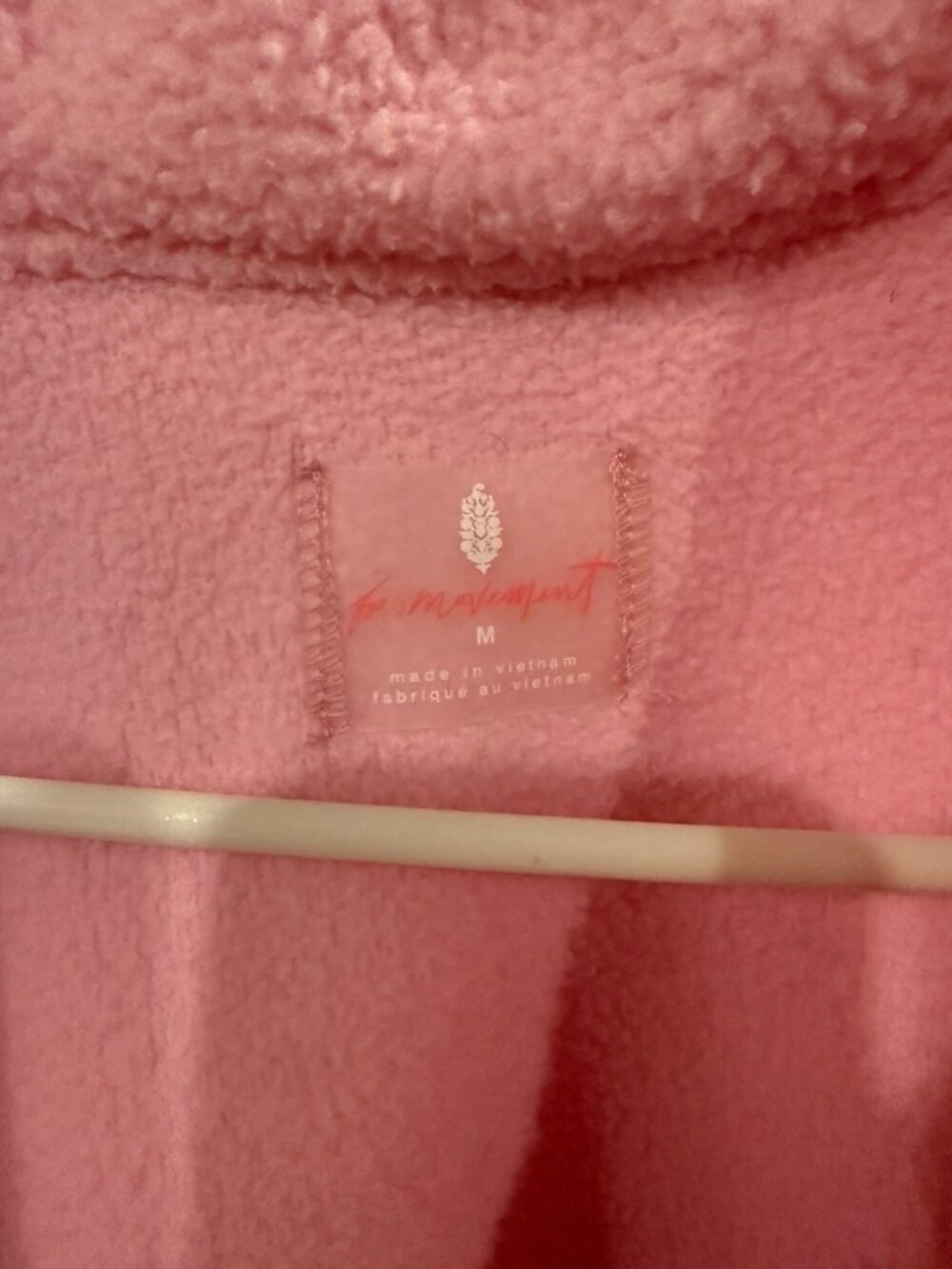 Free People Movement Hit the Slopes Fleece Jacket Pink MEDIUM - Picture 5 of 5